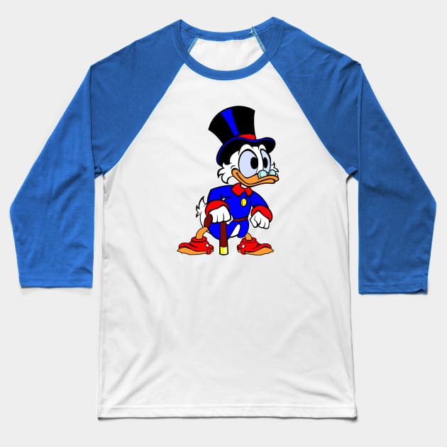 Scrooge McDuck Baseball T-Shirt by BigOrangeShirtShop